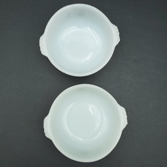 Fire King B.C. Comics Milk Glass Cereal Bowls Anchor Hocking BC Comic Strip Dish - Picture 7 of 9